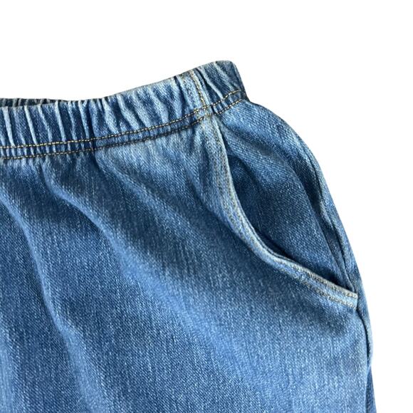 LL Bean Perfect Fit Denim Pants Women’s XL Stonewashed High Rise Tapered Elastic - Picture 16 of 16